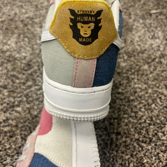 Size- 7 Nike x Bape x Human Made Air Force one low sneakers mens - Picture 6 of 11